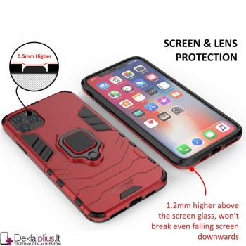 Sustiprintas dėklas 4in1 - raudonas (IPHONE 11 PRO MAX) Sustiprintas dėklas 4in1 - raudonas (IPHONE 11 PRO MAX)